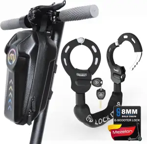 Mezelon E Scooter Schloss | 8mm Kette Handschellenschloss für Elektroscooter | I