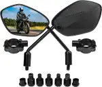 KEMIMOTO Motorrad Spiegel E Geprüft, Universal Mit M8 M10, Rückspiegel Mit Halterung, Für Roller,...