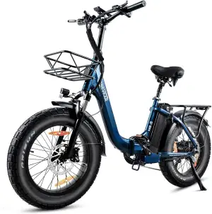 HANEVEAR Elektrofahrrad E Bike Klapprad mit 24Ah/48V Lithium-Akku | bis zu 140km