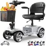 Seniorenmobil 4 Rad Klappbar Elektromobil für Senioren und Erwachsene 12AH Akku Elektrischer Roll...