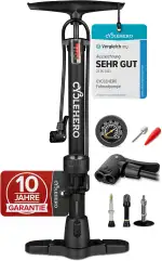 Fahrradpumpe alle Ventile **Test SEHR GUT + 10 Jahre GARANTIE** Leistungsstarke Fahrrad Pumpe Luf...