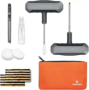 ETENWOLF 16PCS Reifenreparaturset, Reifenreparaturset mit Gummistopfen, verbesse