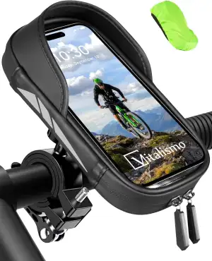 Vitalismo Fahrrad Handyhalterung Wasserdicht Lenkertasche 360°Drehbarem Motorrad