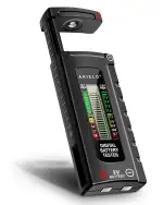 AKIELO+ Digitaler Batterietester mit LCD Anzeige – Universal Batterie Tester & präzises Batteriep...