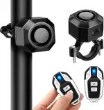 2X 110dB Fahrrad-Alarmanlage mit Fernbedienung – Wasserdichter, USB-aufladbarer Diebstahlschutz mit Bewegungssensor für E-Bikes, Roller, Motorräder & E-Scooter