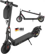E Scooter mit Straßenzulassung, ABE Elektroroller Belastung bis 120kg, 30 km Reichweite, LED, 20km/h, 350W Motor, 8,5 Zoll Wabenreifen,Duales Bremssystem E Roller für Erwachsene