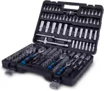 Scheppach Werkzeugkoffer TB180 Steckschlüsselsatz 180-tlg | 1/4"+3/8"+1/2" Ratschen, Verlängerung...