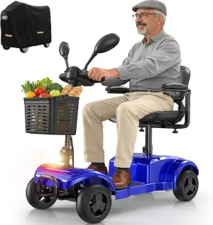 VOCIC Elektromobil Senioren 4 Räder Faltbar D42,20KM Reichweite Seniorenmobile K