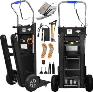 1250W Elektrische Sackkarre mit Gummiketten, Elektrischer Treppensteiger 408kg T