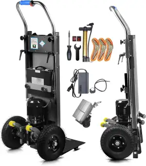1250W Elektrische Sackkarre, Elektrischer Treppensteiger mit 408 kg Tragkraft, T