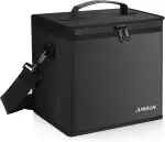 5200℉ Lipo Safe Bag Feuerfeste und Explosionsgeschützte Tasche, 24x18x22cm Batterie Aufbewahrungsbox für Akkus mit Wasserdichtem Doppelreißverschluss, Großes Fassungsvermögen zum Laden und Aufbewahren