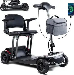 Seniorenmobil 4 Rad, 20kg Leichtbau Aluminium 30km Reichweite Elektromobil für A