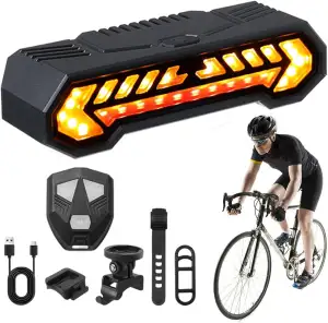 Intelligente Fahrradbeleuchtung,Fahrrad Rücklicht mit Blinker, Drahtloses Blinkl
