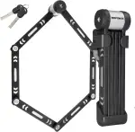 Kryptonite Kryptolok 610 S faltbares Fahrradschloss, kompakt, leicht, hohe Sicherheit, Diebstahlschutz, mit 2 Schlüsseln und Halterung, E-Fahrräder, Scooter, Rennräder, Mountainbikes, 100 cm, schwarz