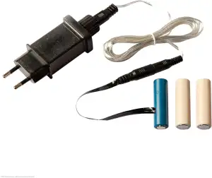 Hellum Batterie Adapter 3X AA, Ersatz für 3X AA Batterien mit 1,8m transparentes