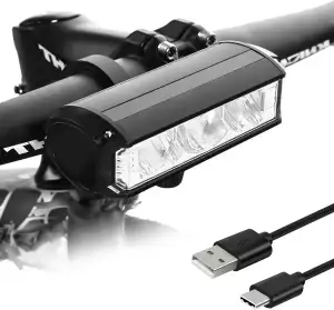 LED Fahrradlicht Vorne, 1400 Lumen, 4500mAh Super Akku-Kapazität Fahrradbeleucht
