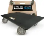 STROXX – 1x Transportroller mit 500kg Traglast (600 x 400 x 145mm) – Rollbrett mit rutschfestem Gummibelag – Möbelroller für Umzug & sperrige Gegenstände