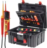 Wiha Werkzeugkoffer XL 2 Trolley electric 60-tlg. I Werkzeugtrolley für Elektriker I Werkzeugkast...