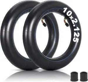 RUTU 2er-Pack Heavy-Duty 10 x 2.125 Ersatz-Innenschlauch mit 45°-Ventil für selb