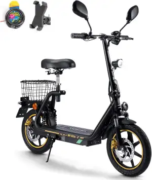 TWOFISH Elektro Moped 500W mit 48V 13Ah Akku, EEC Zertifiziert, 30 km Reichweite