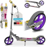 ArtSport® Scooter Cityroller Big Wheel 205mm Räder klappbar & höhenverstellbar - Kinder-Roller ab 3 Jahre - Tretroller bis 100 kg - pink