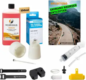 Entlüftungskit XL für alle Shimano Scheibenbremsen inkl. 250ml Bremsflüssigkeit 