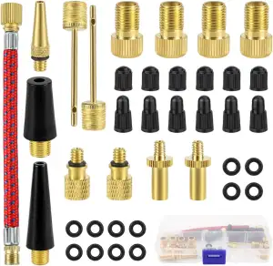 AUXHCYL 38 STK Fahrradventil Adapter Set, Alle Ventiladapter Fahrrad, Adapter fü