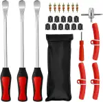 LPZMPZ Reifenheber Reifen Montiereisen 27 PCS Reifenmontierhebel Set, Reifenmontage Werkzeug Set mit 3 Rad Felge Protektoren, Montierhebel Werkzeug für Motorrad E Scooter Fahrrad Wagen Reifen