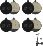 4 Paar Bremsbeläge E Scooter, Bremsscheibenbeläge Elektroroller für KUGOO M4 Soflow SO4 Pro Gen2 XiaoMi Scooter, Bremsbelag Halbmetall, Ersatzteil für E Scooter Temperaturbeständigkeit Langlebigkeit
