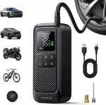 Lamicall Elektrische Luftpumpe, Akku Fahrradpumpe - [5X Schneller] 150PSI Tragbare Fahrrad Pumpe ...