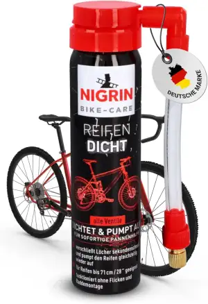 NIGRIN Fahrrad Reifendicht, sofortige Pannenhilfe, geeignet für alle gängingen V