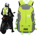 riderbag Reflektierender Motorradrucksack, leichter Laptoprucksack für Motorradfahrer. Reiserucksack. Fahrrad Sicherheit im Dunkeln. Mit optionalem Rückenprotektor