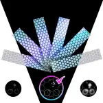 LOOM Reflektoren Fahrrad Set (6 STK Engineer Schwarz) | Reflektierende Aufkleber für Fahrrad, Helm & Auto | wasserdichte Reflektoren Folie für Garage & Kinderwagen | Hohe Sichtbarkeit