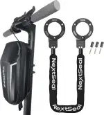 E Scooter Schloss, Diebstahlsicher Handschellenschloss mit Schlüssel und Aufbewahrungstasche, Roller schloss, 6mm Verdickte Hohe Sicherheitsstufe Kettenschloss, für Scooter/Elektrofahrräder