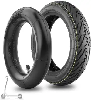 SYACHI 60/70-6.5 E Scooter Reifen mit Schlauch10 x 2,5, Hohe Elastizität & Haltb