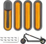 Scooter Reflektor Gelb 4 Stücke Electric Scooter Reflektor Dauerhaft Zubehör e Scooter Abnehmbar ...