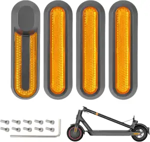 Scooter Reflektor Gelb 4 Stücke Electric Scooter Reflektor Dauerhaft Zubehör e S
