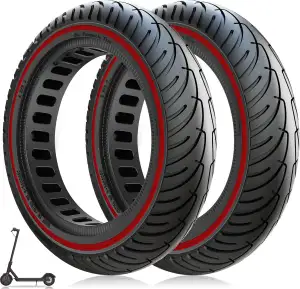 8,5x2 Reifen Vollgummi, E Scooter Reifen 8 1/2 x2 Vollgummi mit Pannensichere, W