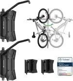 MADAMO Fahrrad Wandhalterung Schwenkbar - Platzsparende Fahrradaufhängung Wand - Bike Wall Mount für Garagen Ordnung - Universelle Halterung für alle Fahrradtypen inkl. E-Bike, MTB & Rennrad - 2 Stück