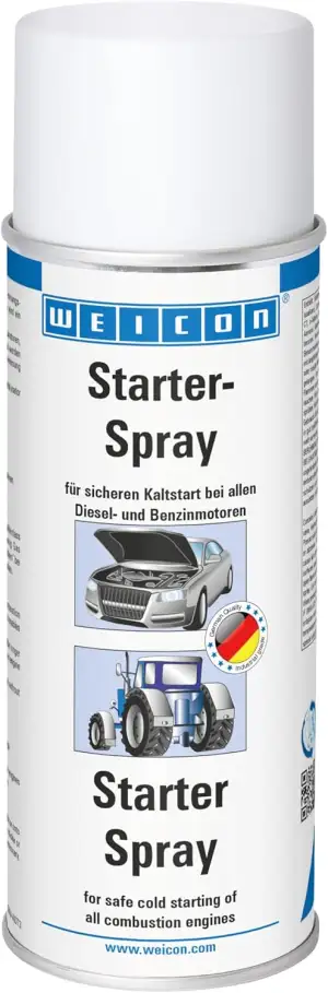 WEICON Starter-Spray, 400 ml, Starthilfespray, Startpilot-Spray für Benzin- und 