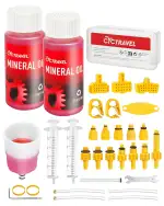 Bremsen Entlüftungsset für SHIMANO, TEKTRO Hydraulische Scheibenbremsen, Entlüftungskit Enthält Hochleistungs-Mineralbremsflüssigkeit (120ml).