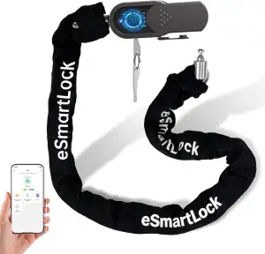 Eseesmart Fahrradschloss Fingerabdruck mit Schlüssel, 8mm 1000mm Lange Kettensch