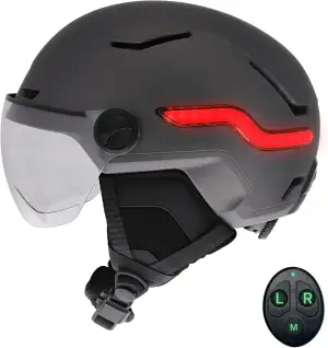 T'nB - Vizion Fahrrad- und E-Scooter-Helm für Damen und Herren, vernetzte LEDs, 