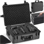 tectake® Kamerakoffer, Universalkoffer, Outdoor Box wasserdicht als Transportkoffer, Hardcase zur Lagerung von Kamera, Beamer klein, Foto Aufbewahrungsbox, LxBxH: 56 x 42 x 21 cm