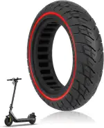 10 Zoll E Scooter Solid Reifen，10×2.5 Zoll Vollgummireifen E Scooter für Ninebot Max G30 G30P G30...