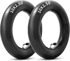 10x2.50 Verdickung 40% Butylkautschuk Schlauch mit 90° Ventil, 10 Zoll E Scooter