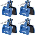 AGPTEK 4X Bremsbeläge Fahrrad, Scheibenbremsbeläge, High Performance Bremsbeläge Disc Brake Pads & Spring (Resin) für Mountainbike Scheibenbremse I Bike Beläge I Bremsbelag (4 Stück)