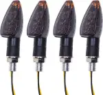 4 Stück Motorrad Blinker Licht, 12V 14LED Blinkerleuchten, E Geprüft Wasserdicht Universal Scooter Quad Cruiser Off Road (Rauch)