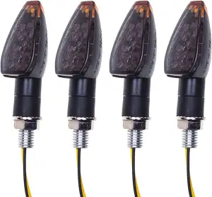 4 Stück Motorrad Blinker Licht, 12V 14LED Blinkerleuchten, E Geprüft Wasserdicht