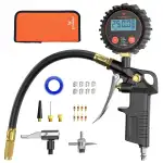 ETENWOLF T500 Digitaler Luftdruckprüfer, 0-17 Bar/250 PSI Reifenfüller Reifendruckprüfer, Kalibriert nach ANSI B40.7 Grade 2A, Luftdüse & Kompressorzubehör mit Aufbewahrungstasche